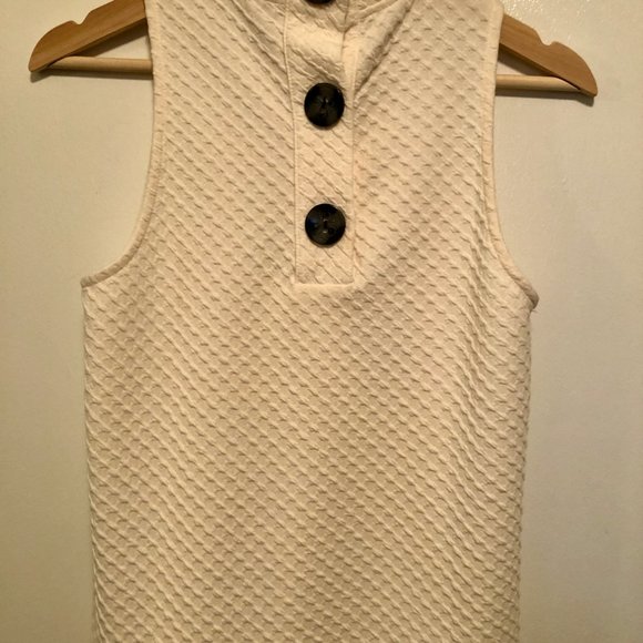 Anthropologie Eri + Ali Overture Button Mock Turtleneck Tank - Picture 3 of 5